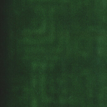 Green fabric swatch displaying a mottled texture, with tonal variations and a soft, velvety appearance suggesting a dense woven material.